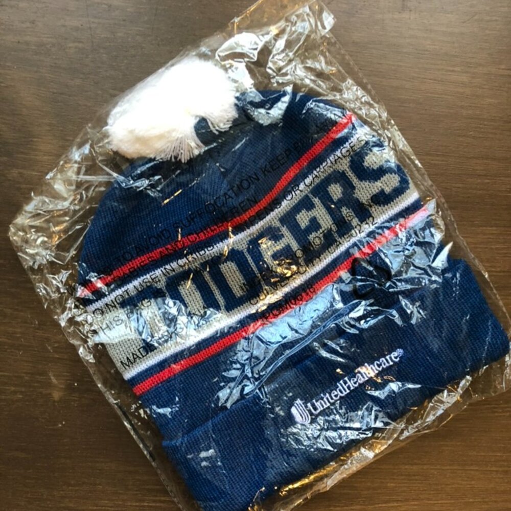 60th anniversay promotional Dodgers knit cap - never removed from plastic